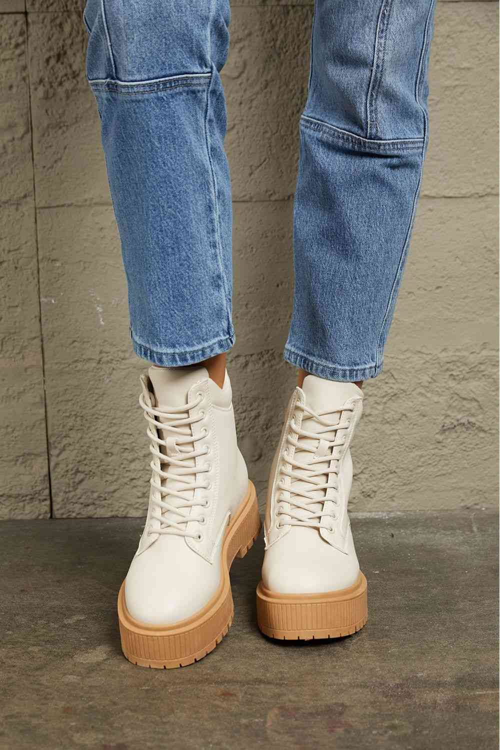 East Lion Corp Platform Combat Boots - Cheeky Chic Boutique