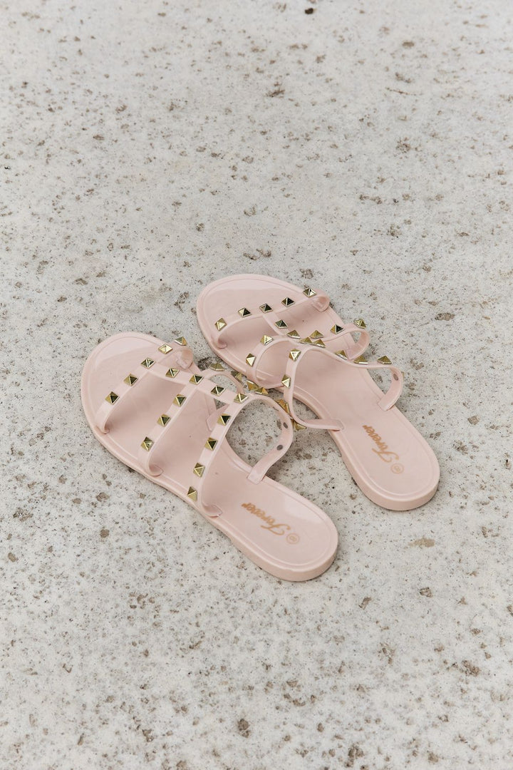 Call On Me Studded Jelly Sandals - Cheeky Chic Boutique