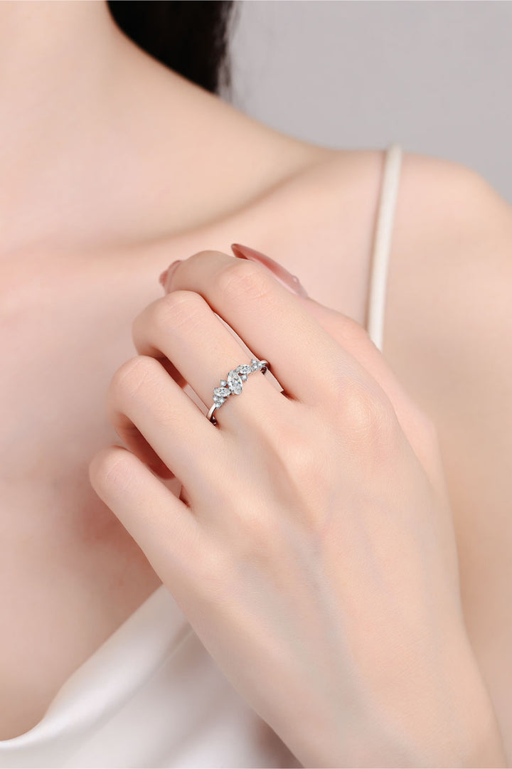 Leighton Moissanite Rhodium-Plated Ring - Cheeky Chic Boutique
