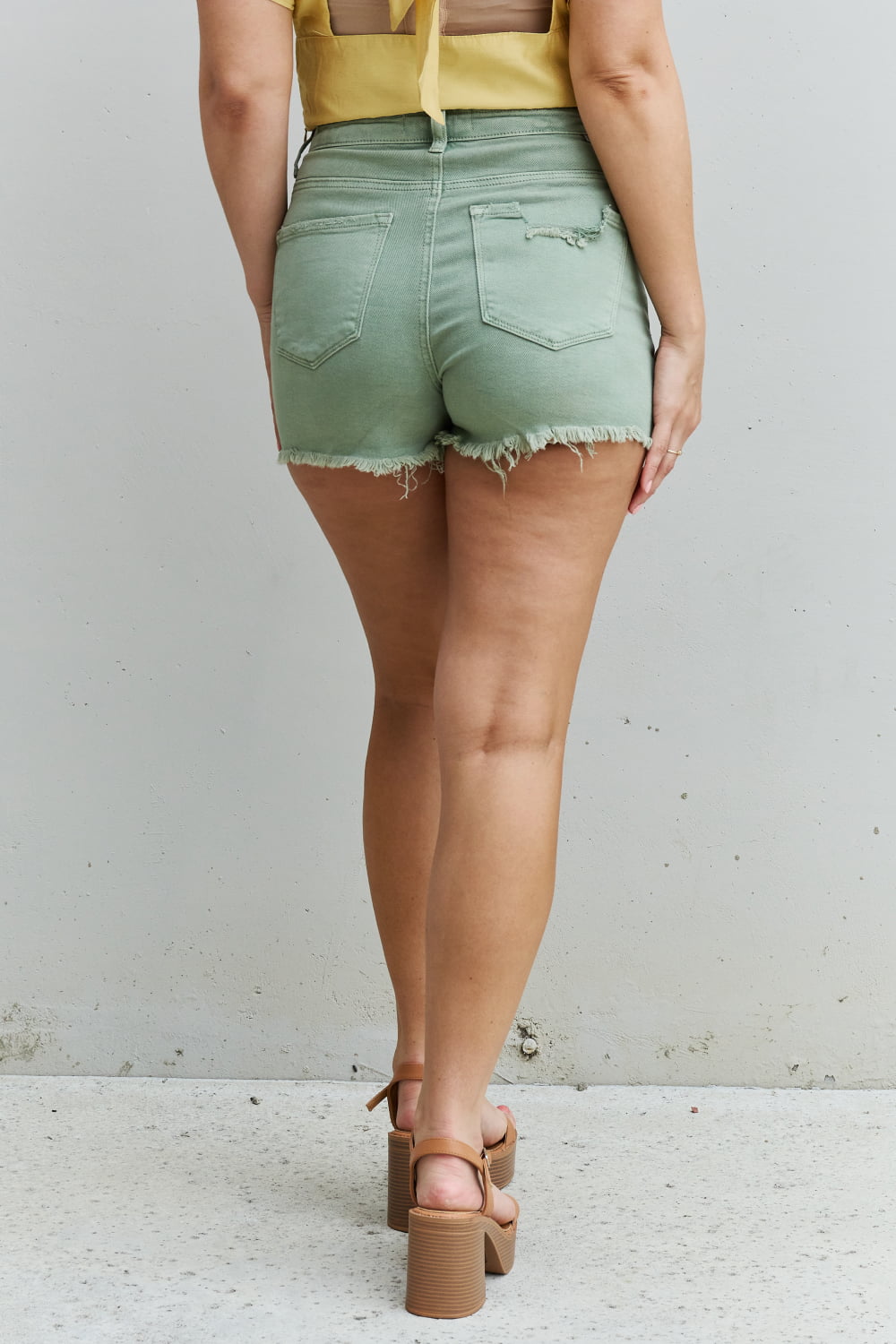 Katie High Waisted Shorts - Cheeky Chic Boutique