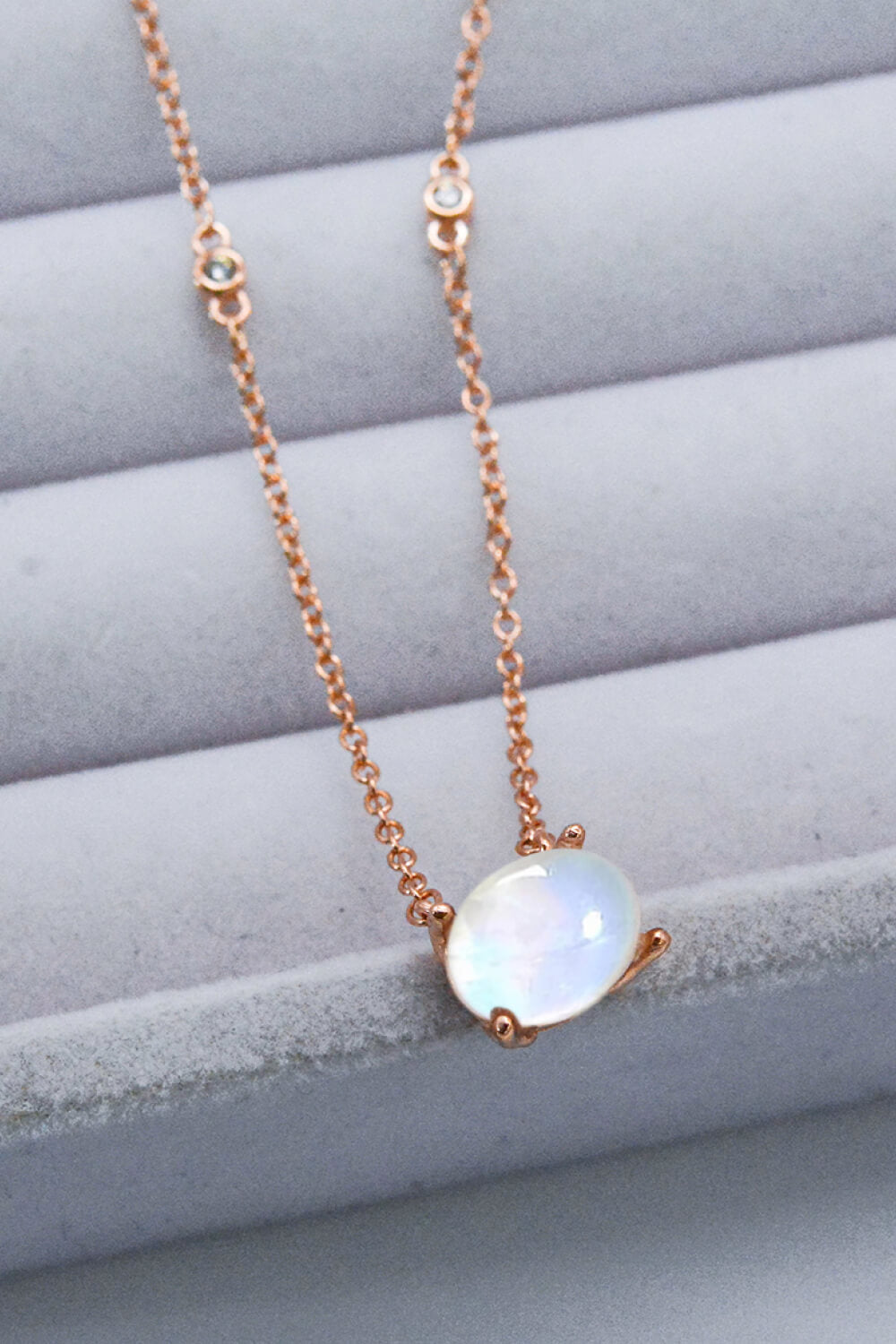 Geometric Moonstone Pendant Necklace - Cheeky Chic Boutique