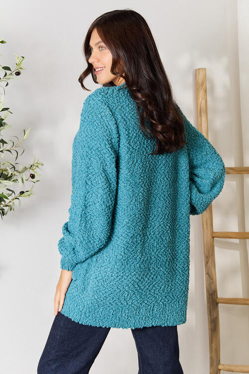 Falling For You Teal Cardigan - Cheeky Chic Boutique