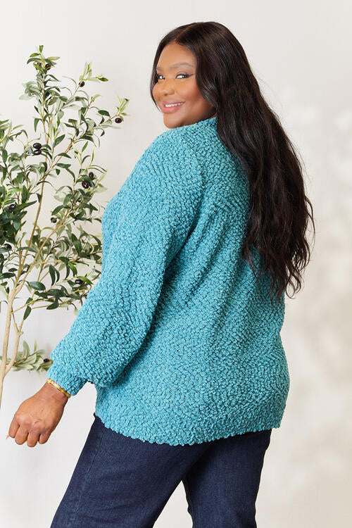 Falling For You Teal Cardigan - Cheeky Chic Boutique