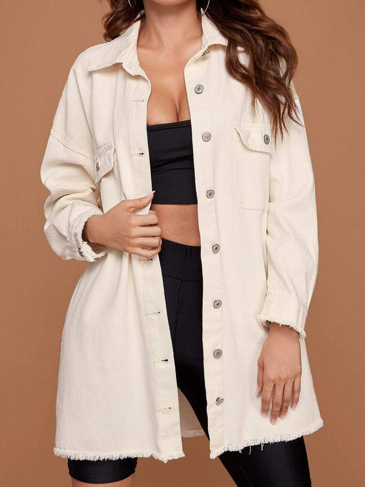 My Boyfriend's Denim Shacket - Cheeky Chic Boutique
