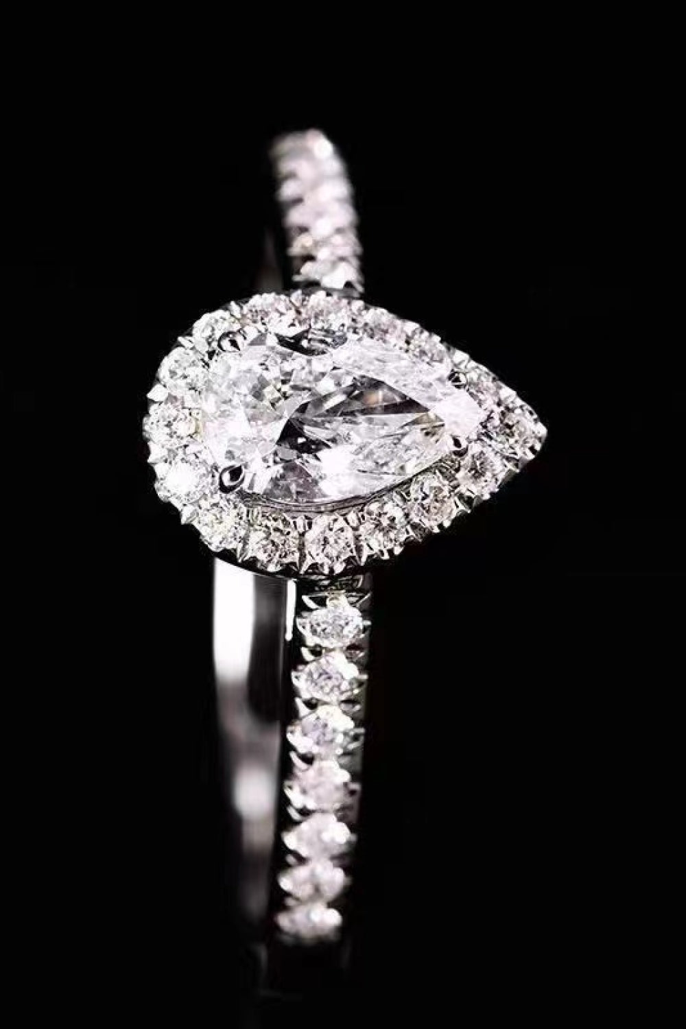 2 Carat Moissanite Teardrop Cluster Ring - Cheeky Chic Boutique