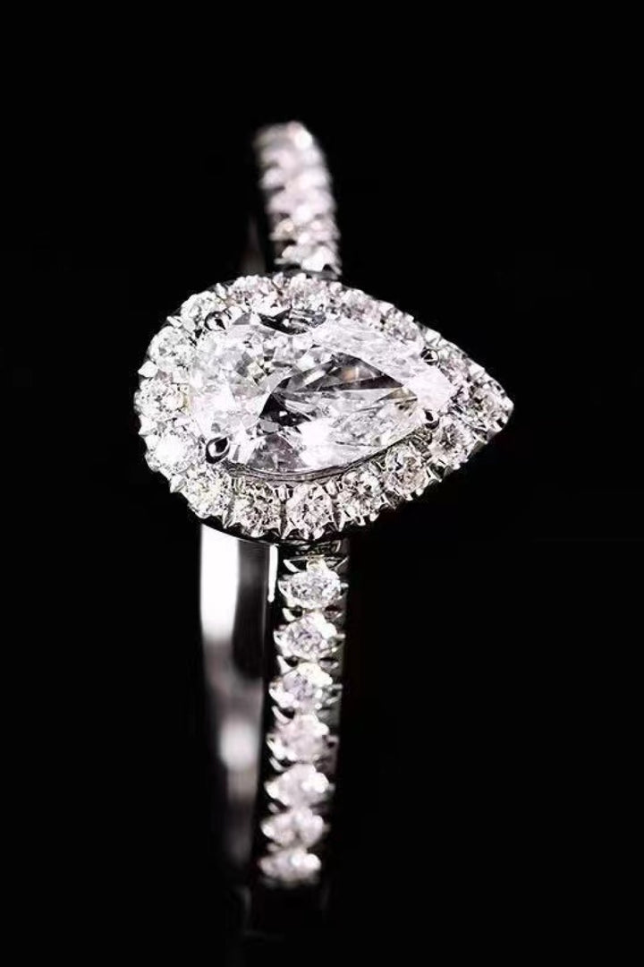 2 Carat Moissanite Teardrop Cluster Ring - Cheeky Chic Boutique
