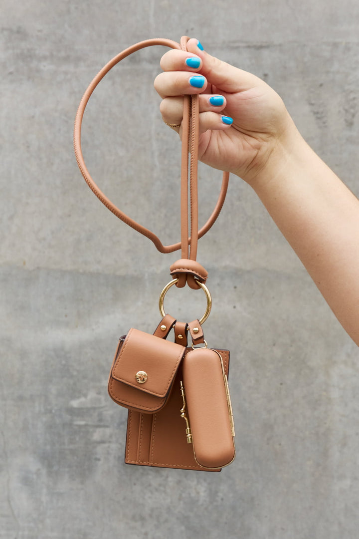 Nicole Lee USA Vegan Leather 3-Piece Lanyard Set - Cheeky Chic Boutique