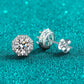 Kennedy 2 Carat Moissanite 925 Sterling Silver Stud Earrings - Cheeky Chic Boutique
