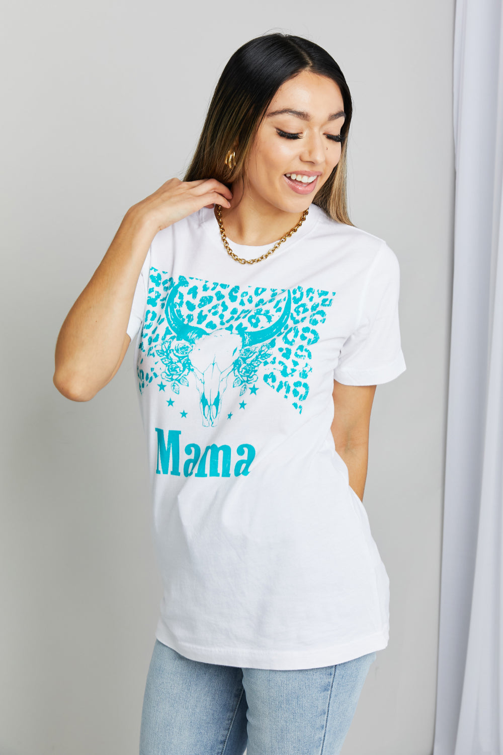 mineB Full Size MAMA Animal Graphic Tee Shirt - Cheeky Chic Boutique