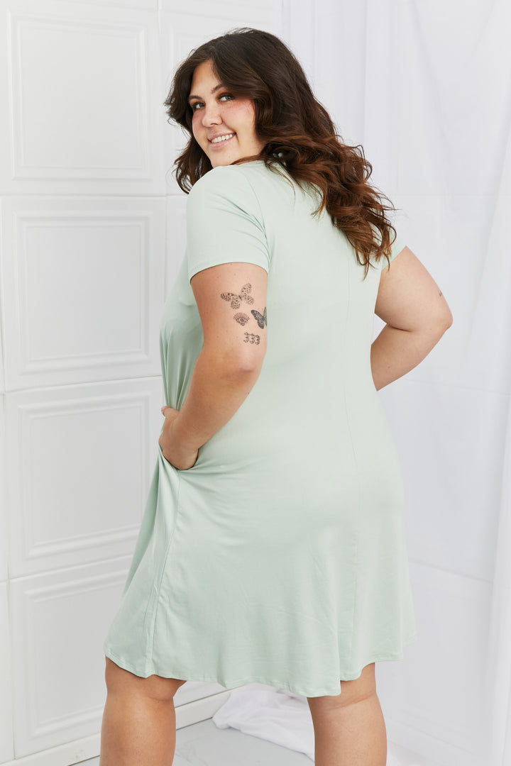 P & Rose Breezy Day Full Size V-Neck Dress - Cheeky Chic Boutique