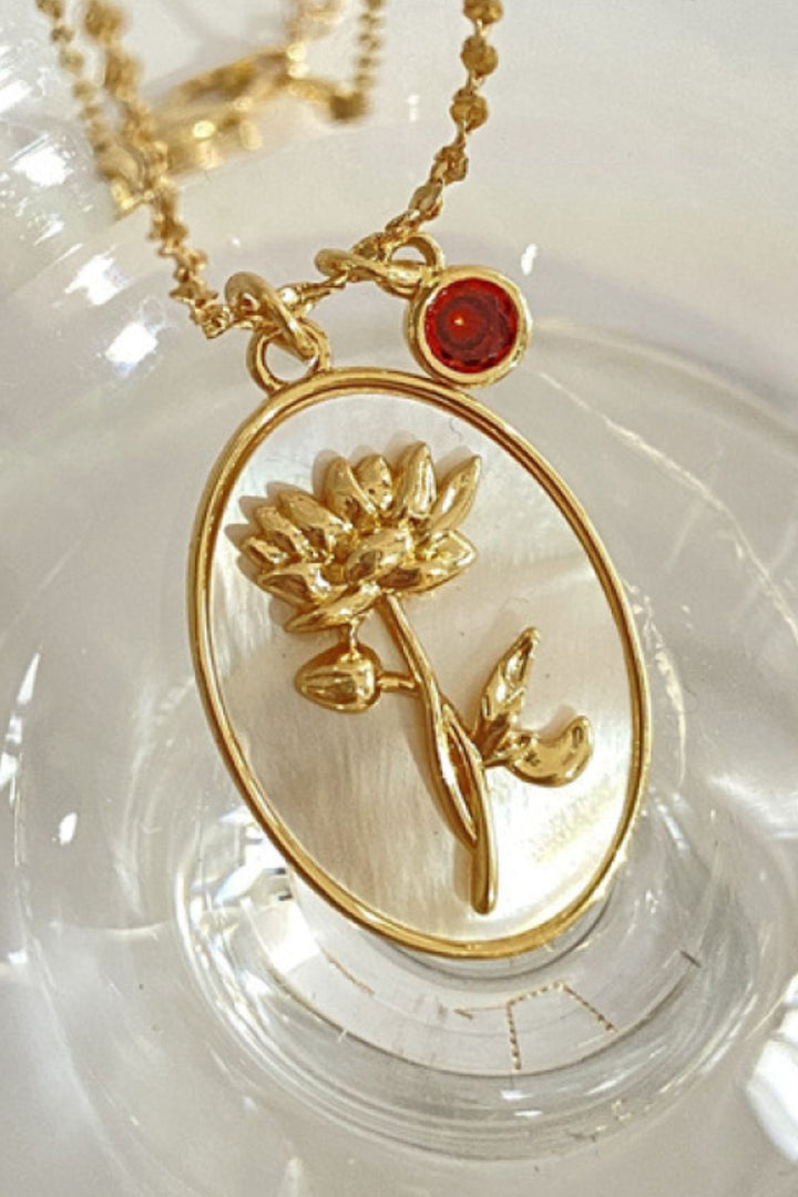 Wildflower Shell Pendant Necklace - Cheeky Chic Boutique