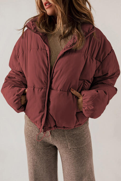 Beyond Basic Burnt Sienna Puffer Jacket - Cheeky Chic Boutique