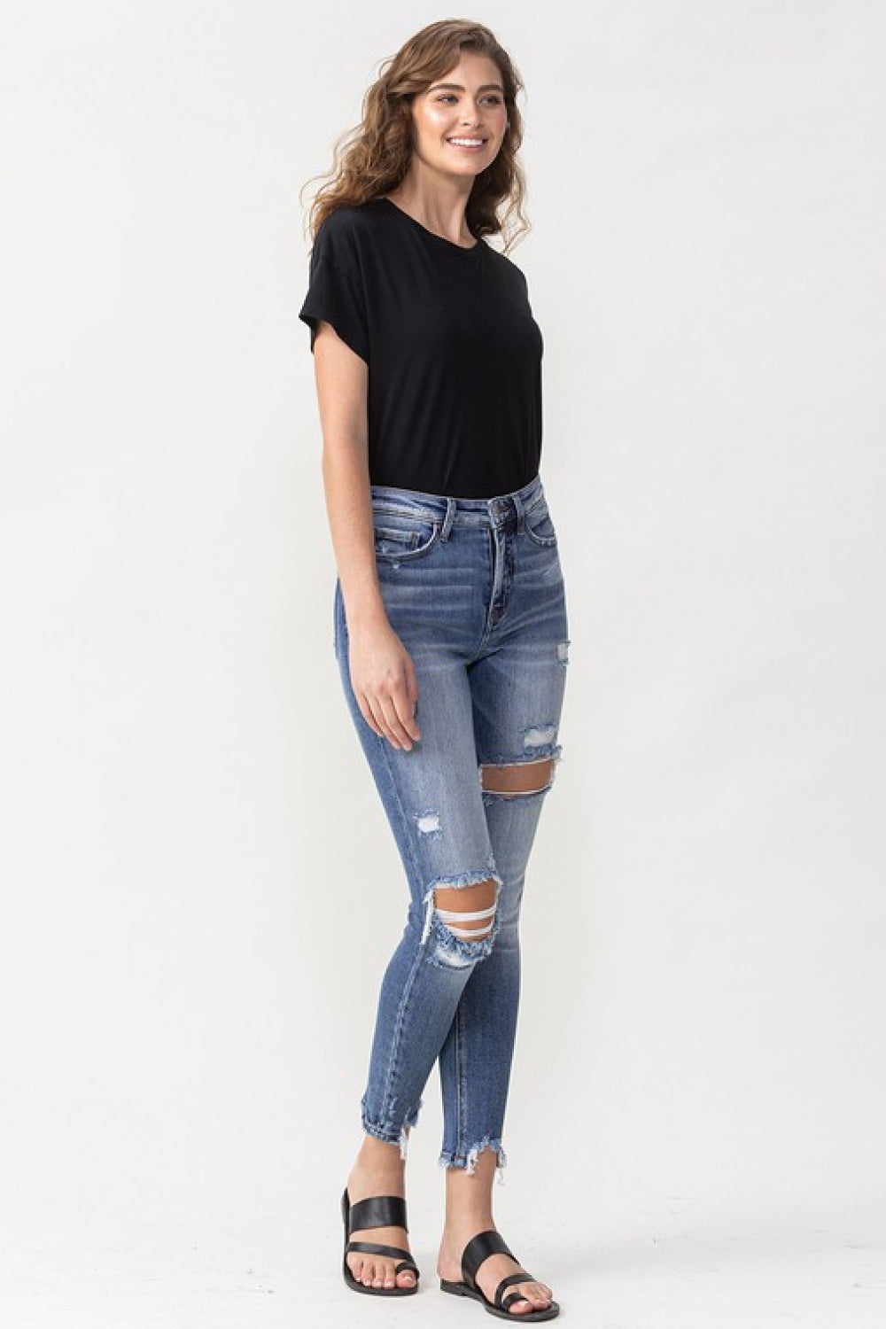 Lovervet Juliana Full Size High Rise Distressed Skinny Jeans - Cheeky Chic Boutique