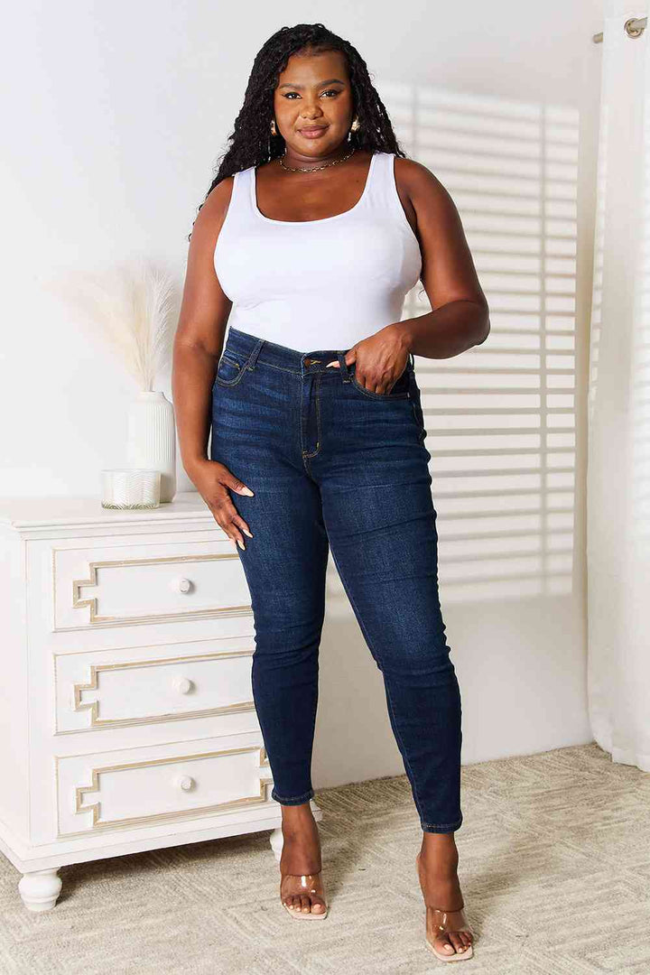 Unsettled Judy Blue Dark Skinny Jeans - Cheeky Chic Boutique