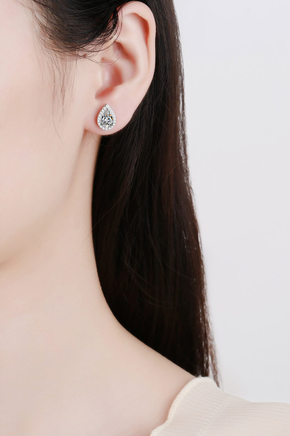 Moissanite Teardrop Stud Earrings - Cheeky Chic Boutique
