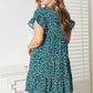 Double Take Short Flounce Sleeve Tiered Dress - Cheeky Chic Boutique
