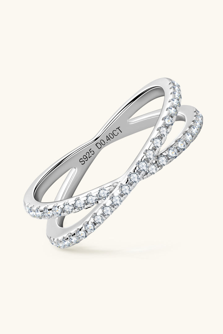 Mary Moissanite 925 Crisscross Ring - Cheeky Chic Boutique