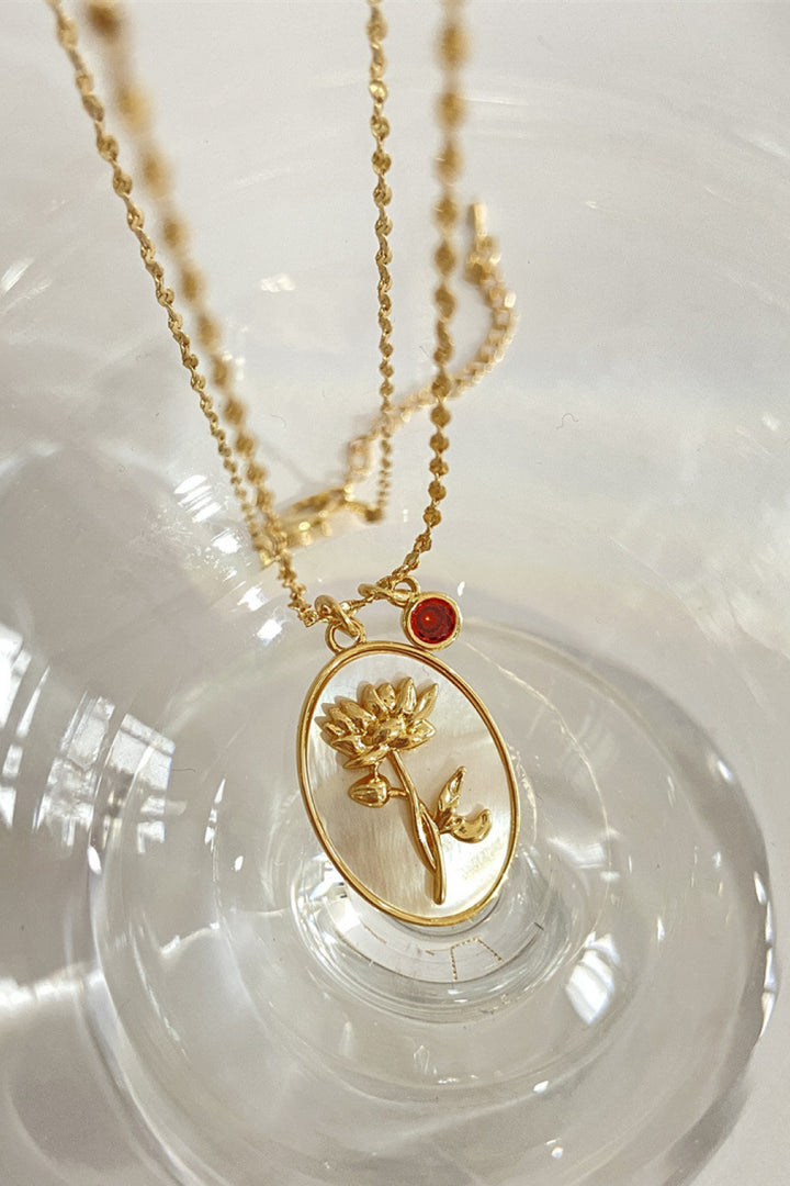 Wildflower Shell Pendant Necklace - Cheeky Chic Boutique