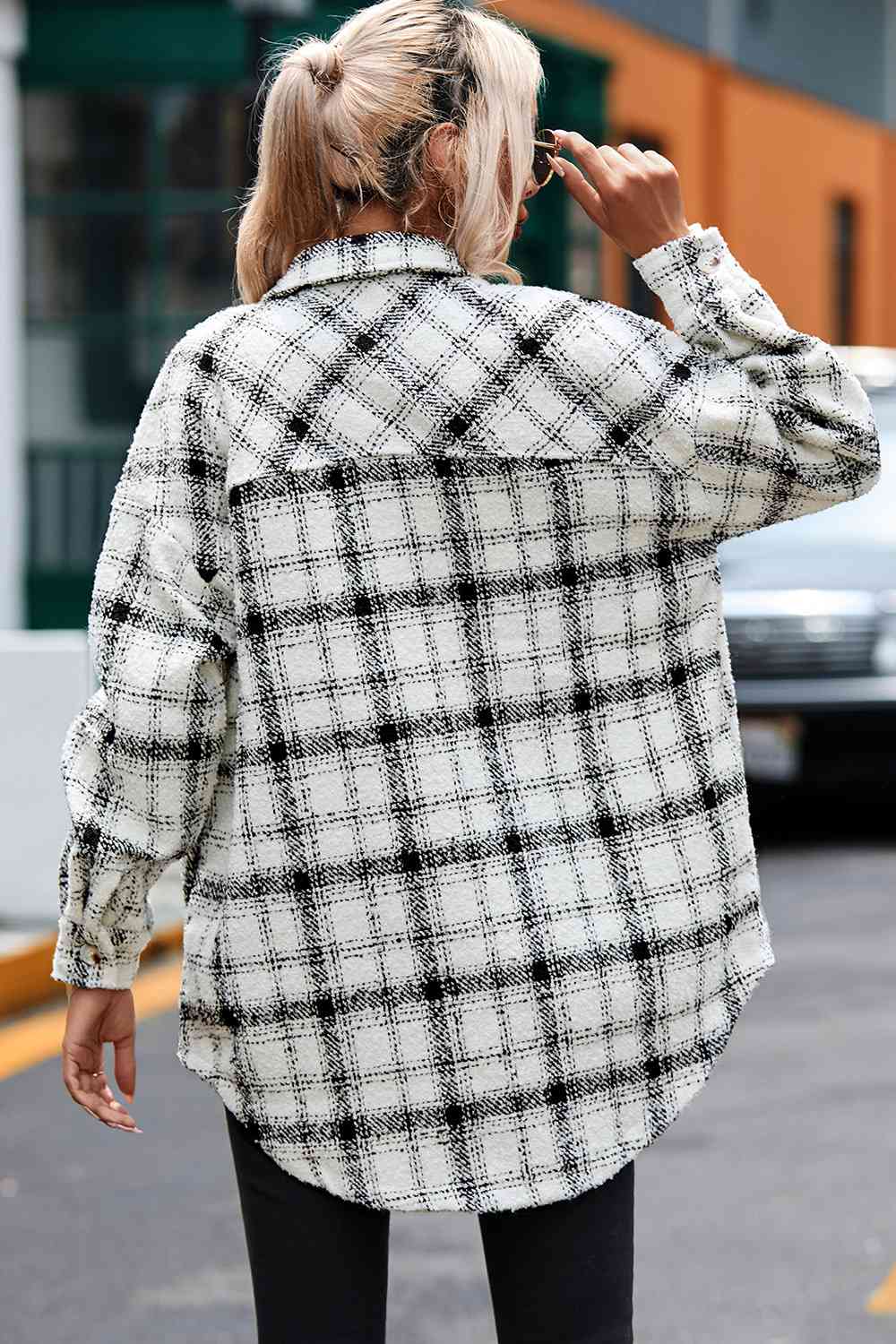 Toasted Marshmallow Plaid Shacket - Cheeky Chic Boutique
