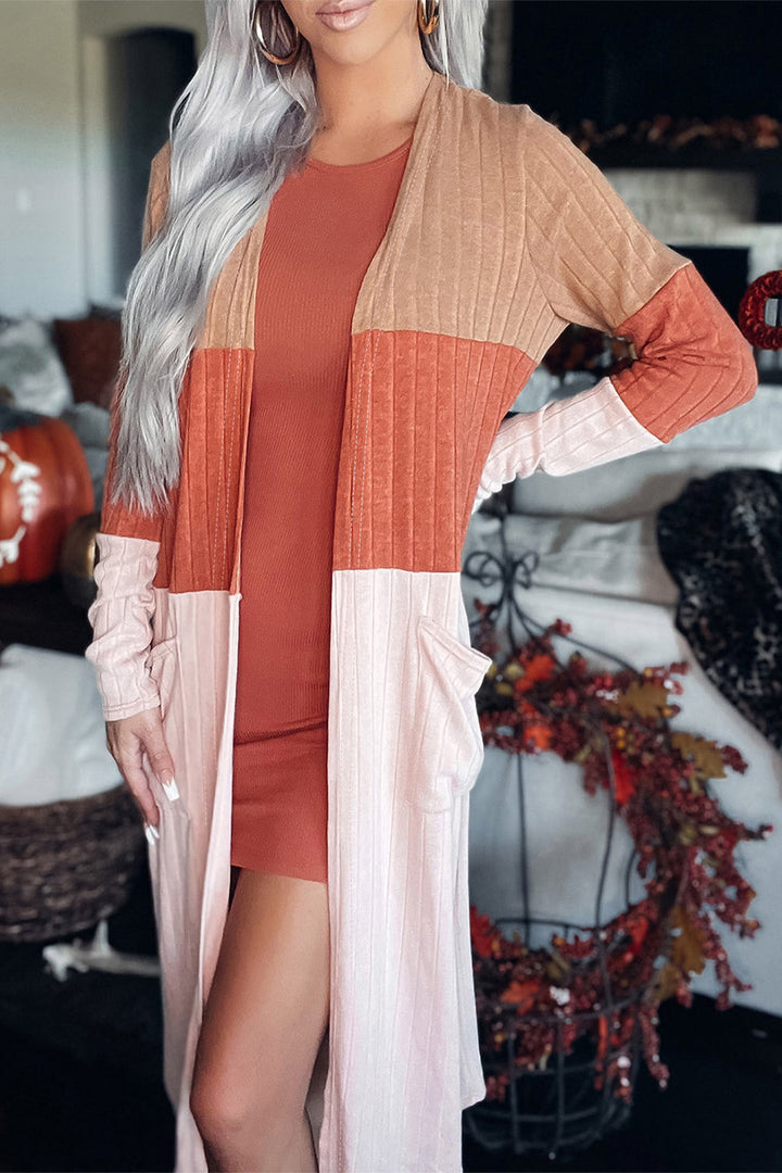 Favoring Fall Color Block Cardigan - Cheeky Chic Boutique