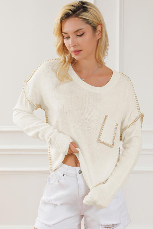 Exposed Sweater - Cheeky Chic Boutique