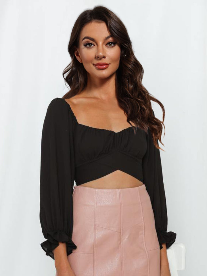 Girl Next Door Tie Back Blouse - Cheeky Chic Boutique