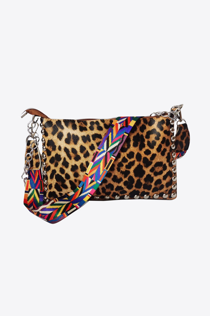 PU Leather Studded Shoulder Bag - Cheeky Chic Boutique