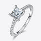 Paris 1.21 Carat Moissanite 925 Sterling Silver Side Stone Ring - Cheeky Chic Boutique