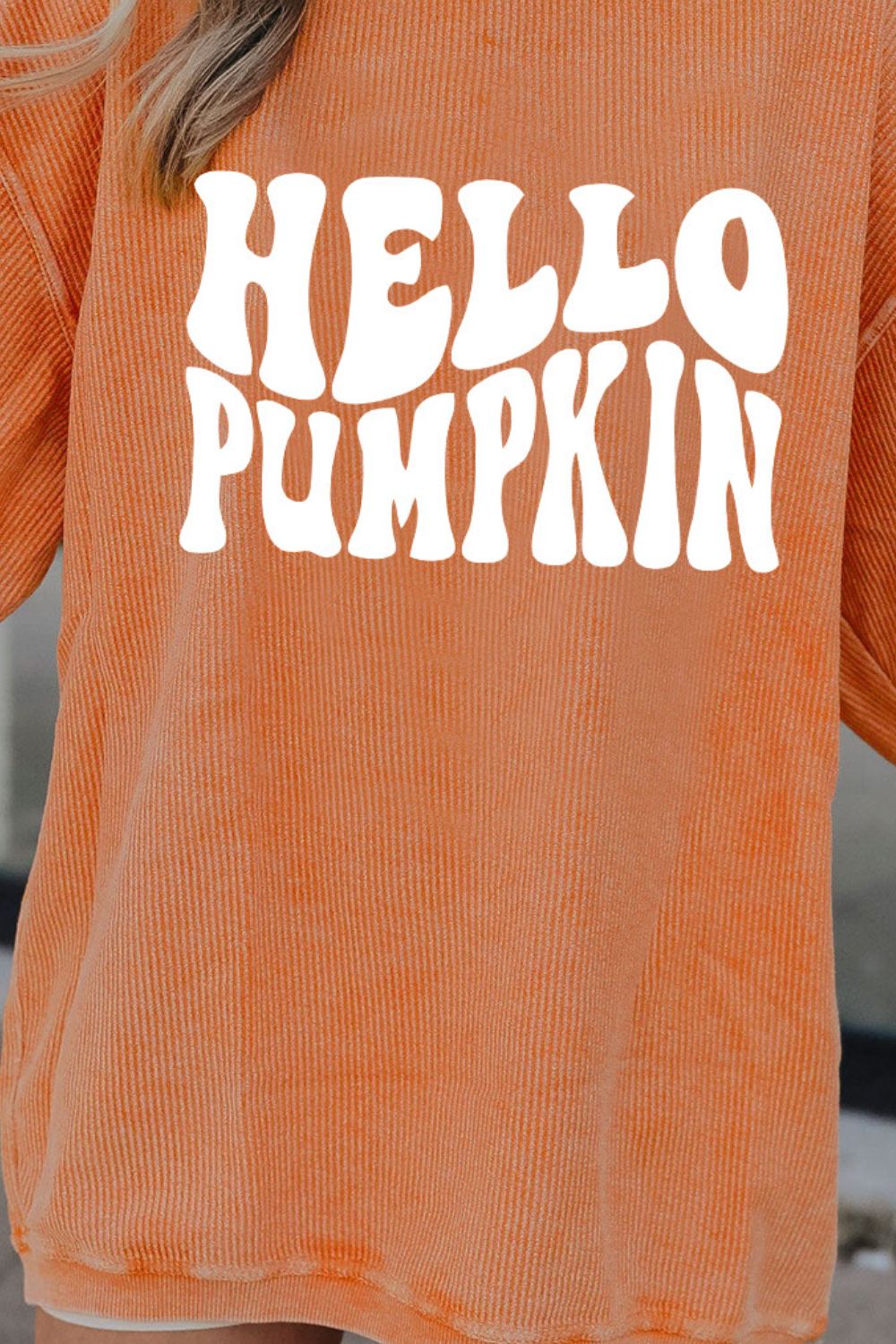 HELLO PUMPKIN Graphic Sweatshirt - Cheeky Chic Boutique