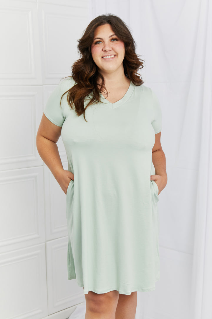 P & Rose Breezy Day Full Size V-Neck Dress - Cheeky Chic Boutique