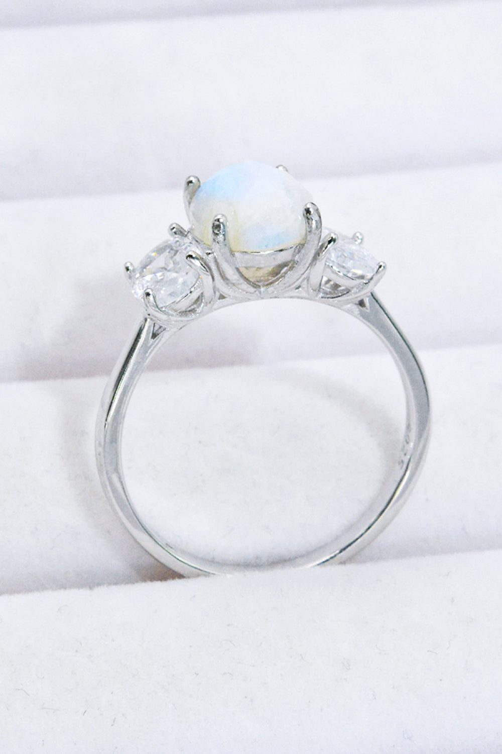 Natural Moonstone and Zircon Ring - Cheeky Chic Boutique