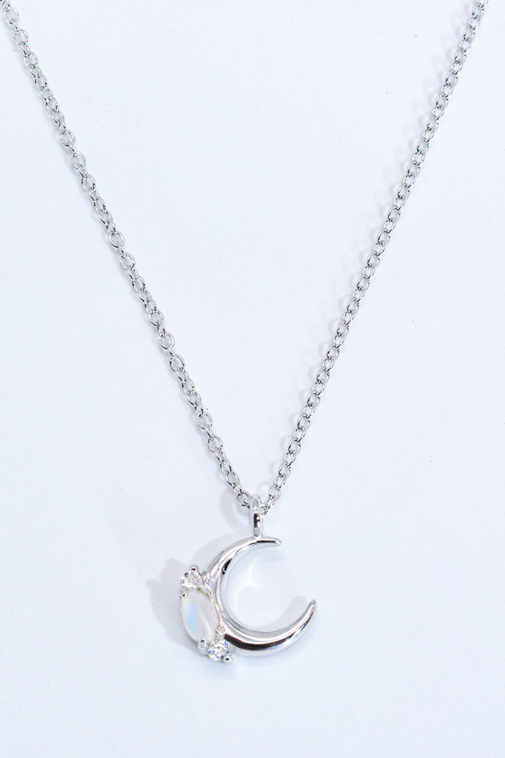 Natural Moonstone Moon Pendant Necklace - Cheeky Chic Boutique