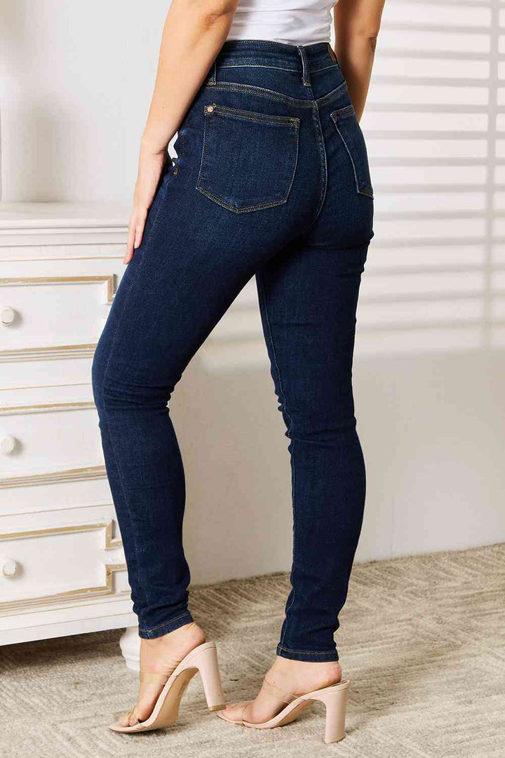 Unsettled Judy Blue Dark Skinny Jeans - Cheeky Chic Boutique