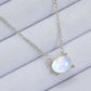 Geometric Moonstone Pendant Necklace - Cheeky Chic Boutique