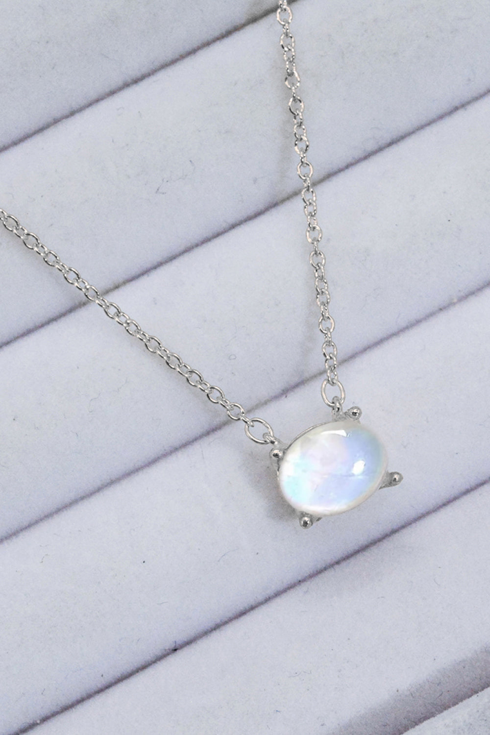 Geometric Moonstone Pendant Necklace - Cheeky Chic Boutique