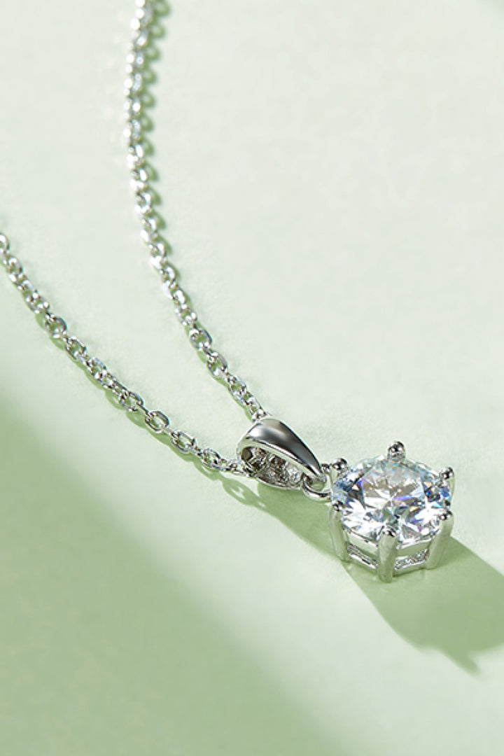 Cheyenne 1 Carat Moissanite 925 Sterling Silver Necklace - Cheeky Chic Boutique