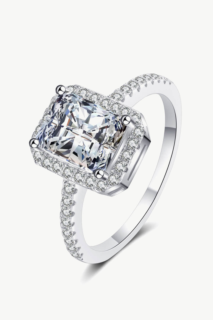 1 Carat Rectangle Moissanite Ring - Cheeky Chic Boutique