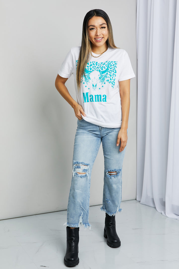 mineB Full Size MAMA Animal Graphic Tee Shirt - Cheeky Chic Boutique