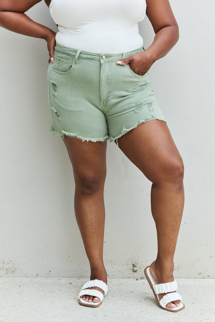 Katie High Waisted Shorts - Cheeky Chic Boutique