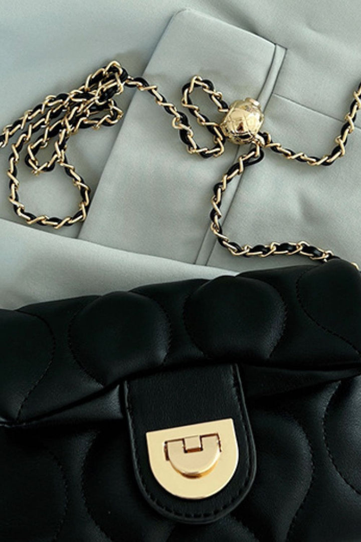 PU Leather Adjustable Chain Crossbody Bag - Cheeky Chic Boutique