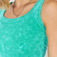 Teal Me More Ribbed Washed Cropped Tank - Cheeky Chic Boutique