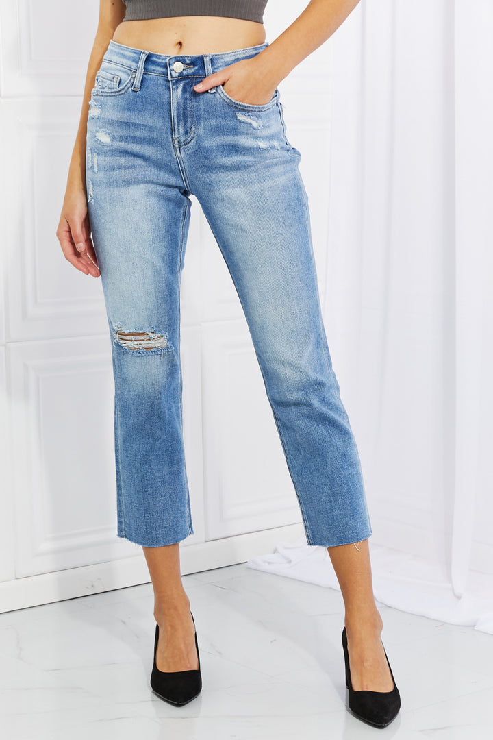 Lovervet Brynne Full Size High Rise Slim Straight - Cheeky Chic Boutique