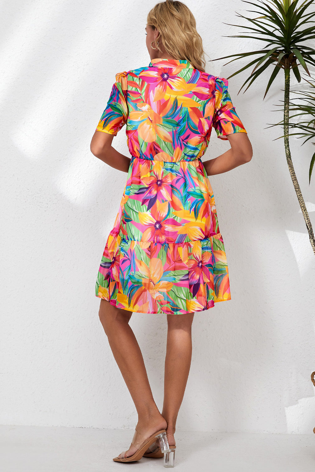 Tropical Jungle Floral Mini Dress - Cheeky Chic Boutique