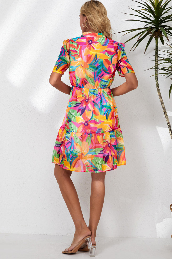Tropical Jungle Floral Mini Dress - Cheeky Chic Boutique