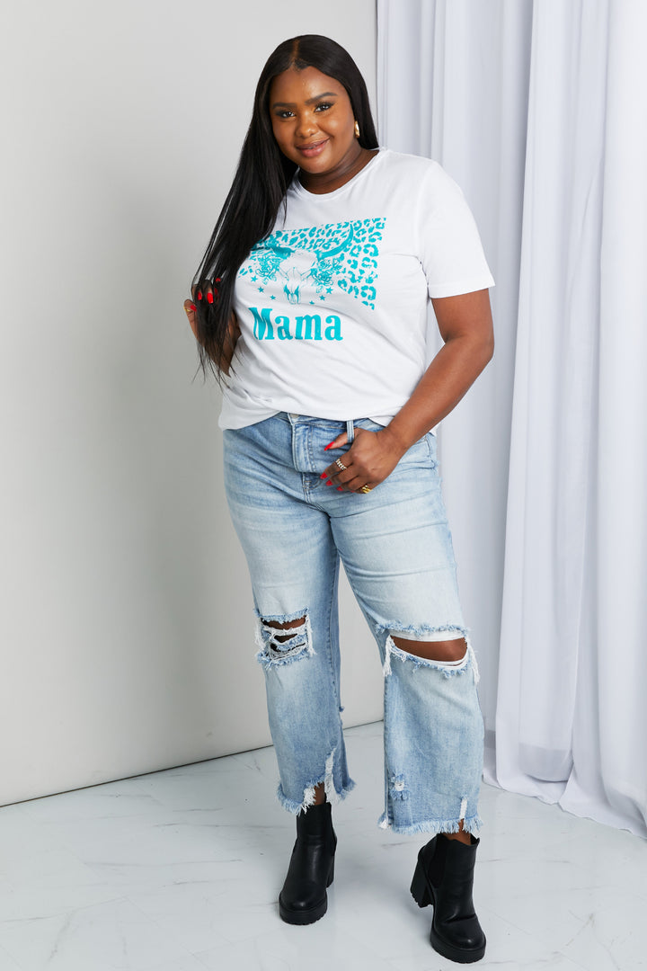 mineB Full Size MAMA Animal Graphic Tee Shirt - Cheeky Chic Boutique