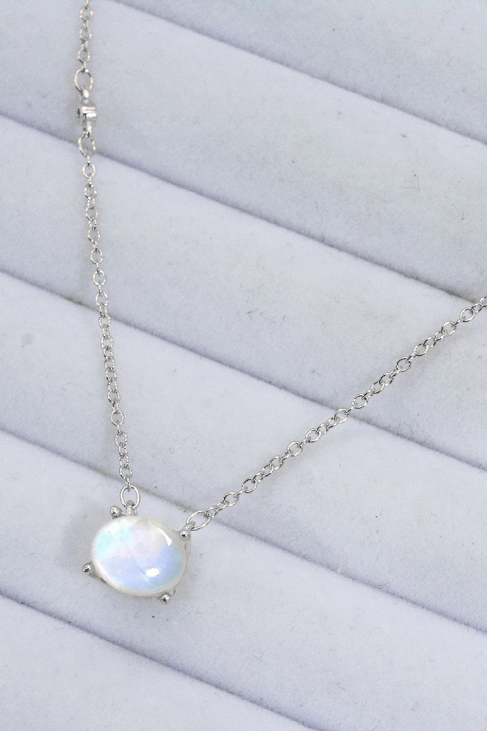 Geometric Moonstone Pendant Necklace - Cheeky Chic Boutique