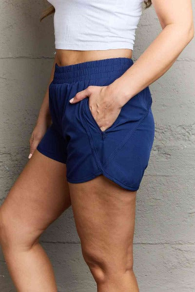 Reach My Goals Navy Active Shorts - Cheeky Chic Boutique