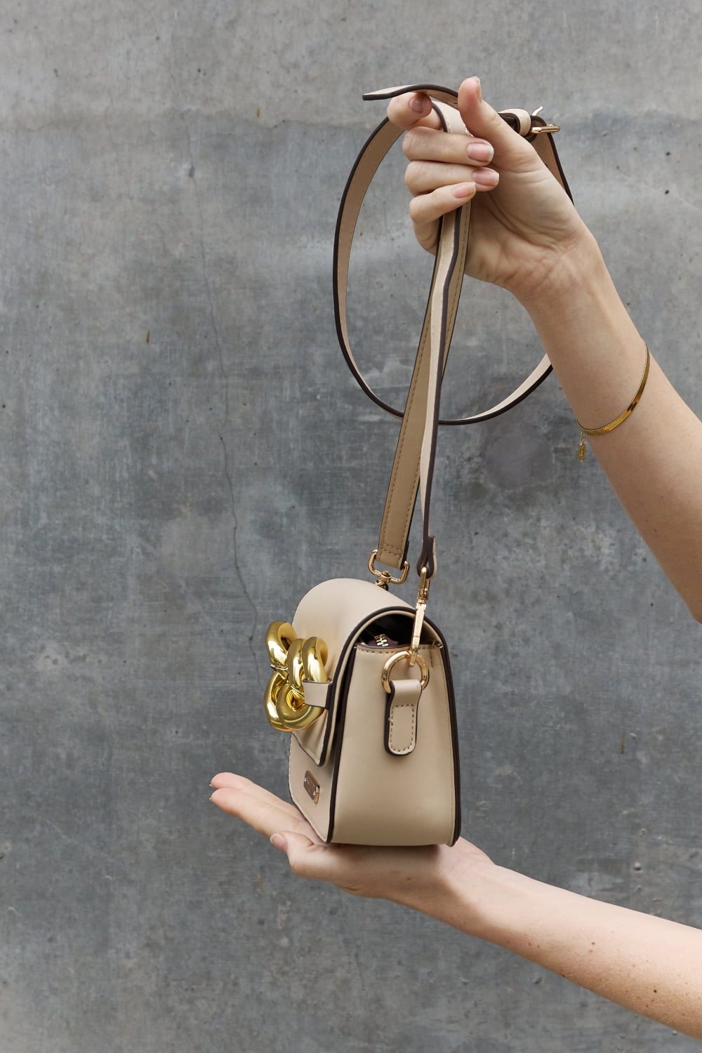 Nicole Lee USA Lexi Chain Detail Crossbody Bag - Cheeky Chic Boutique