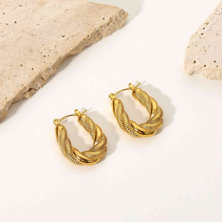 Everywhere Twisted Hoop Earrings - Cheeky Chic Boutique