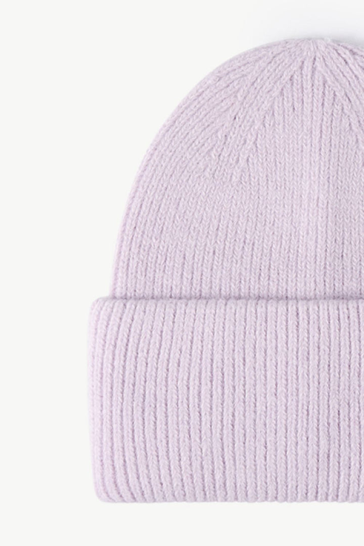 M Rib-Knit Cuff Beanie - Cheeky Chic Boutique